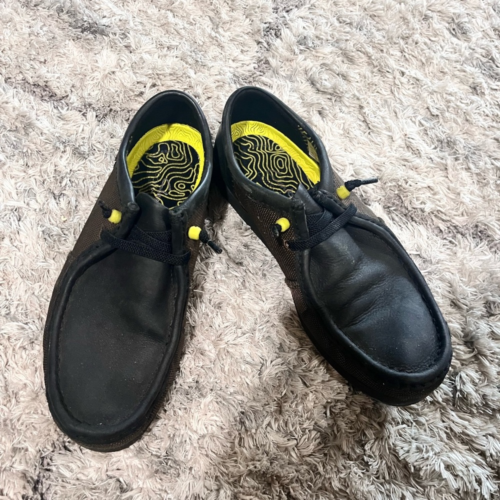 Clarks Black and Yellow Chukka Boots